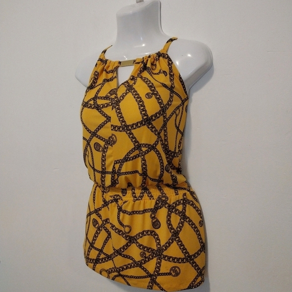 Michael Kors - Chain-Link Sleeveless Peplum Blouse - Picture 6 of 13